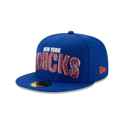 Sapca New Era New York Knicks NBA Raised Threads 59FIFTY Fitted - Albastri